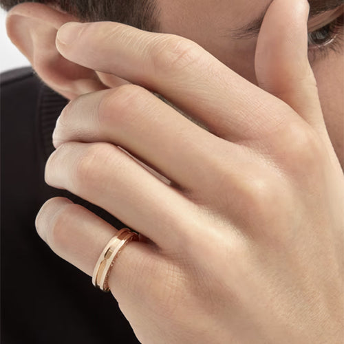 불가리 비제로원 1밴드 링 로즈 골드