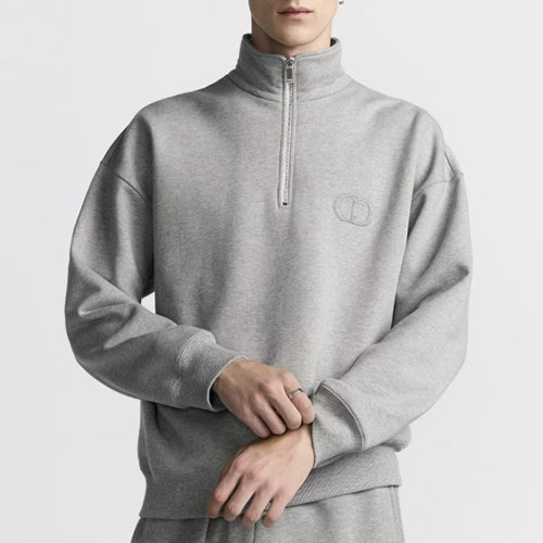 디올 CD Icon 하프 지퍼 스웨트셔츠