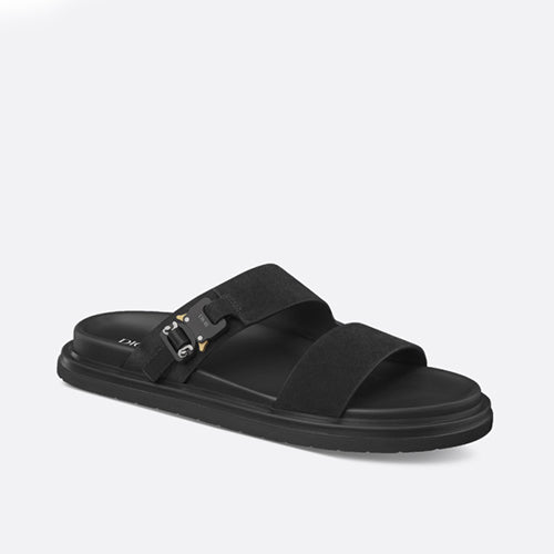 디올 아쿠아 샌들 스웨이드 블랙