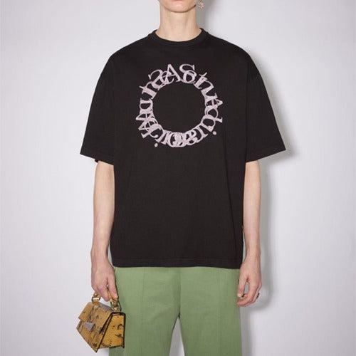 (국내배송) 아크네 로고엠브로이드 써클 반팔