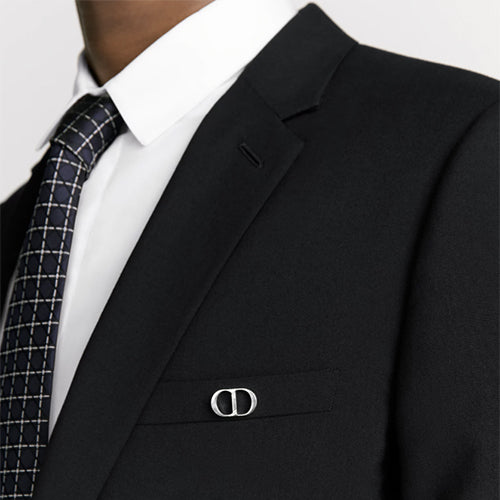 디올 CD 아이콘 브로치 실버