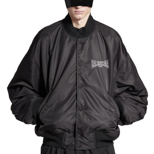 발렌시아가 복싱 바시티 자켓 블랙