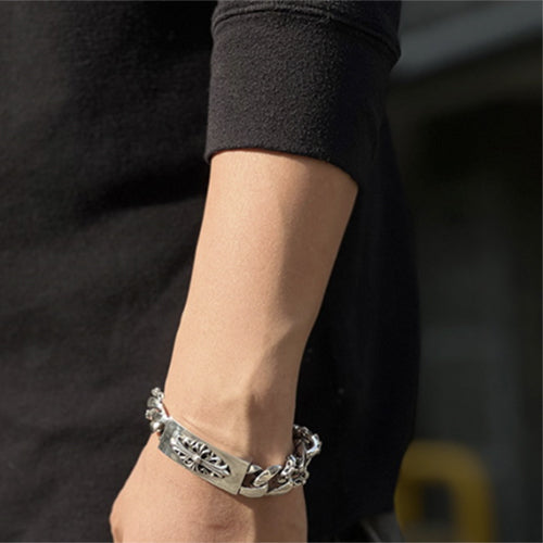 크롬하츠 플로랄 ID 팬시 클립 팔찌