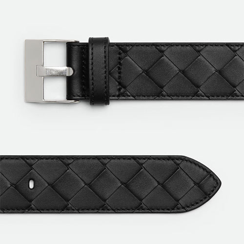 보테가 베네타 워치 은장버클 벨트 블랙 35MM