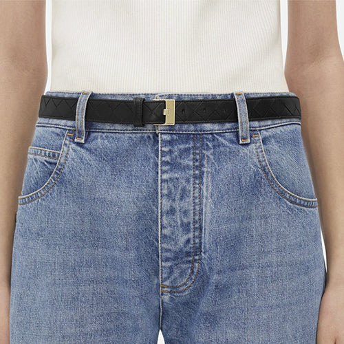 보테가 베네타 워치 버클 벨트 블랙 25MM (여성용)