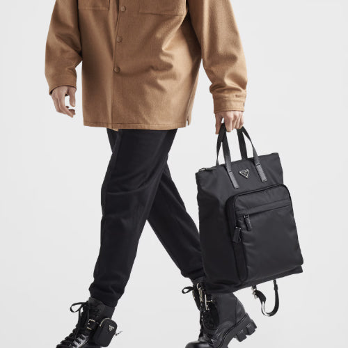 프라다 리나일론 및 사피아노 가죽 토트백 백팩