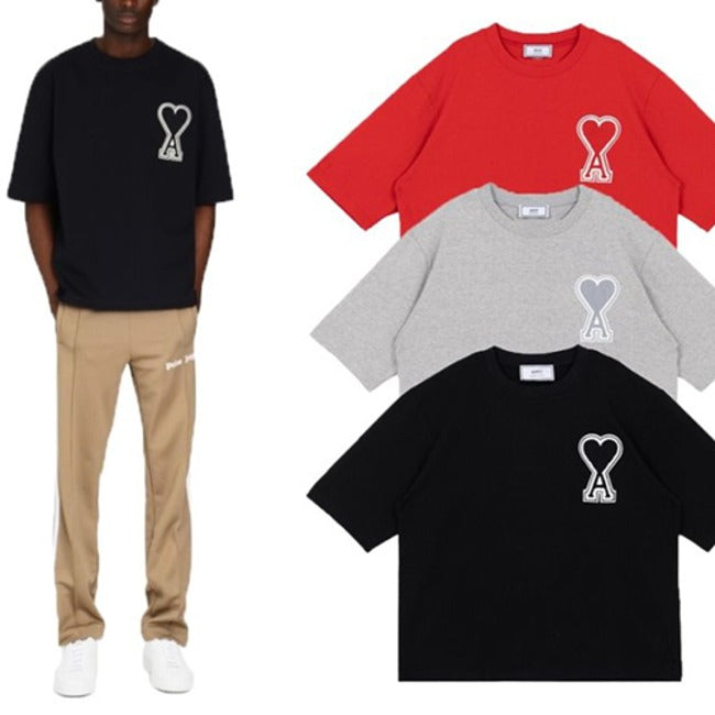 (국내배송) 아미 하트로고 빅패치 반팔 티셔츠 ~3Color~