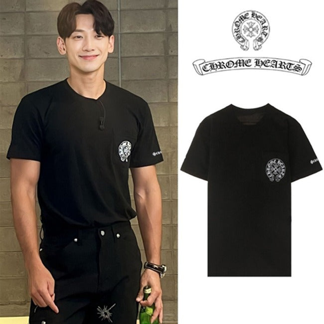 (국내배송, 당일출고) 크롬하츠 말굽 포켓 티셔츠 ~2Color~ (비, 지드레곤 착용)
