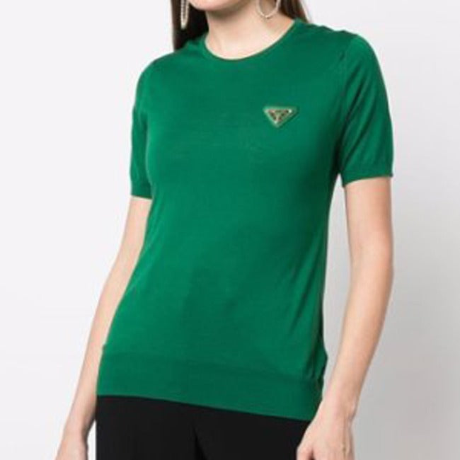 (국내배송) 프라다 트라이앵글로고 컬러플레이트 반팔 니트 ~6Color~