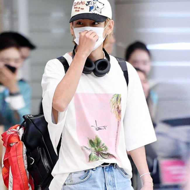 (국내배송, 당일출고) 셀린느 AVE 57 SKY 루즈 저지 코튼 반팔티셔츠 -재입고!! -