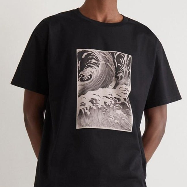 (국내배송, 당일출고) 셀린느 코튼 저지 루즈 웨이브 티셔츠 -재입고