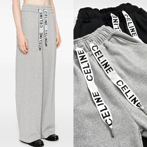 (국내배송) 셀린느 스트링 로고 와이드 트랙 팬츠 ~2Color~