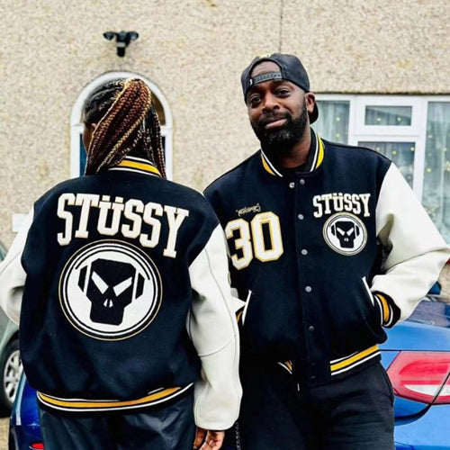 (국내배송) 스투시 X 골디 메탈헤드 30 바시티 자켓