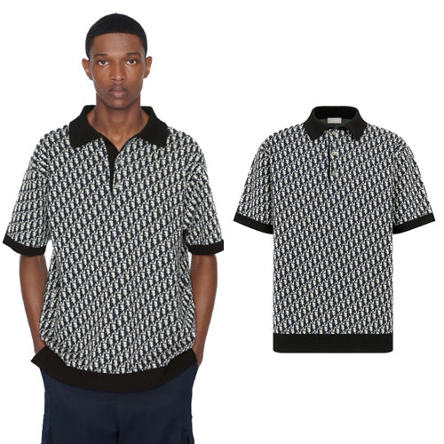 (국내배송) 디올 오블리크 니트 폴로 셔츠