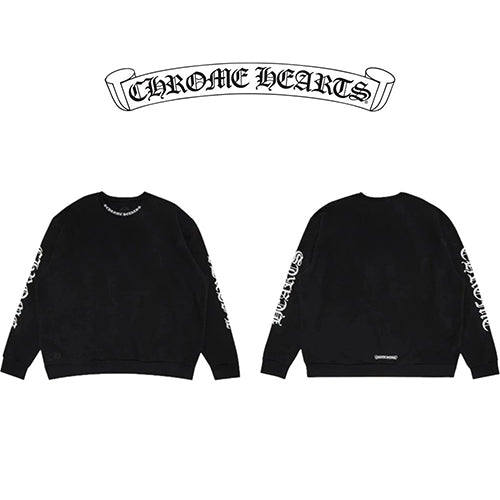 (국내배송) 크롬하츠 넥 로고 크루넥 스웨트셔츠 맨투맨