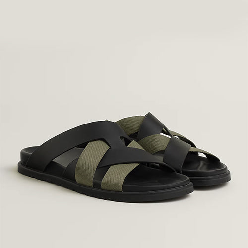 에르메스 카지미르 테크 위브 샌들 블랙/카키