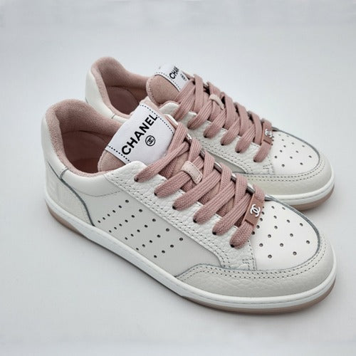 샤넬 백로고 테니스 스니커즈 핑크