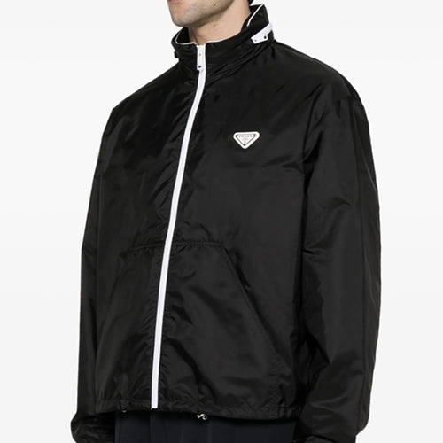 프라다 콘트라스팅 자켓 블랙