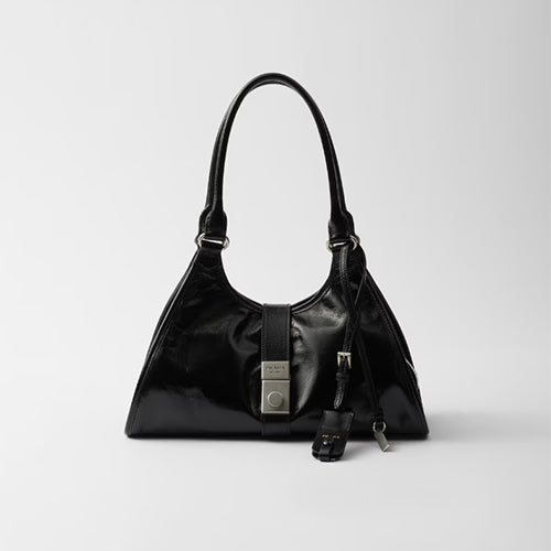 프라다 미디움 레더 토트백 블랙