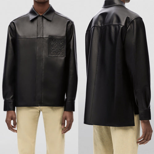 로에베 아나그램 셔츠 자켓 블랙