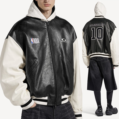 발렌시아가 Nba 콜라보레이션 바시티 재킷 블랙