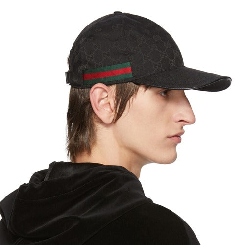 (국내배송, 당일출고) 구찌 웹 캔버스 볼캡 블랙  - 재입고!! -