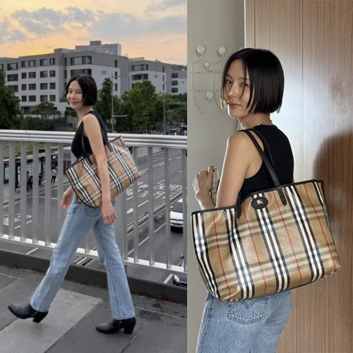 버버리 미디엄 하이랜드 토트백 (김나영 착용)