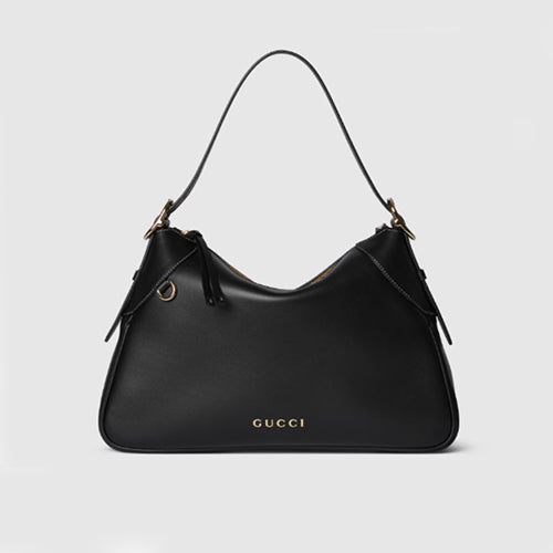 구찌 GG 엠블럼 미디움 숄더백 블랙