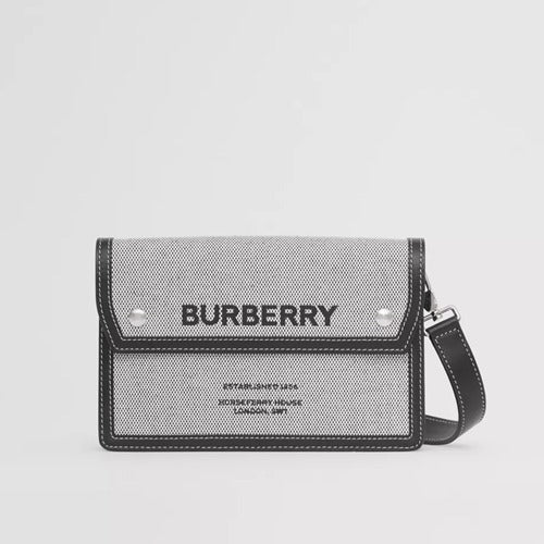 버버리 호스페리 프린트 캔버스 레더 크로스바디 백