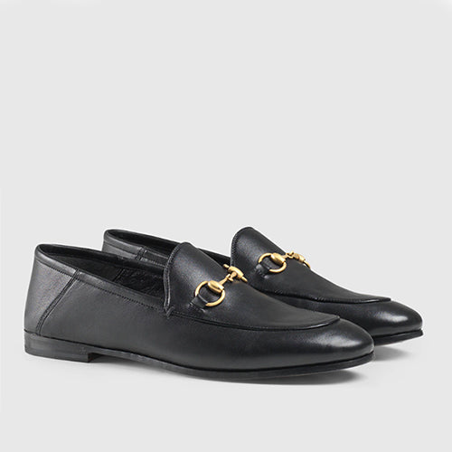 구찌 레더 홀스빗 로퍼 블랙