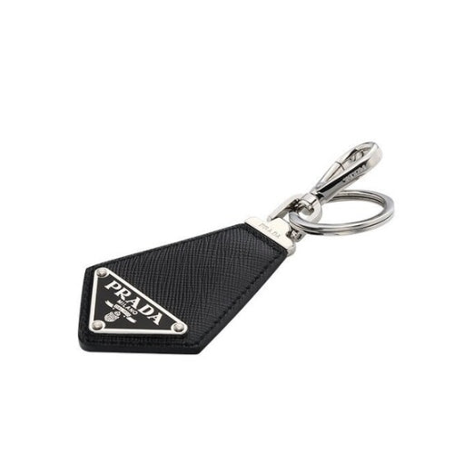 프라다 사피아노 로고 키링 발틱 블랙