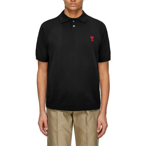 (국내배송, 당일출고) AMI 아미 자수 카라 니트 반팔 티셔츠 ~3Color~