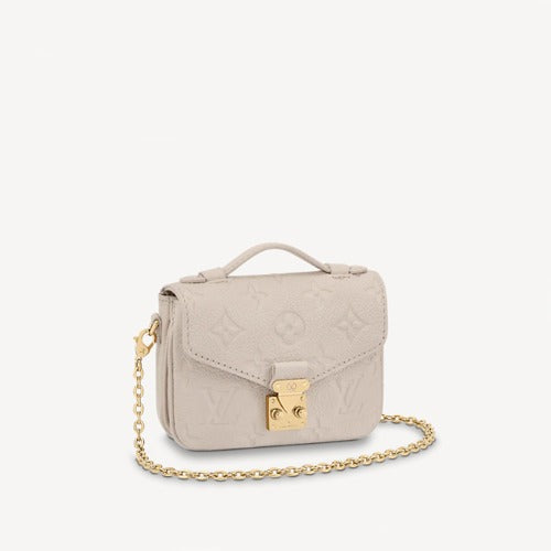 루이비통 마이크로 메티스 체인 크로스백 베이지