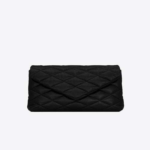세인트로랑 퀼팅 엔벨로프 클러치 블랙