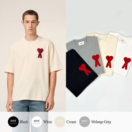 (국내배송, 당일출고) 아미 보풀 패치 반팔 티셔츠 ~4Color~