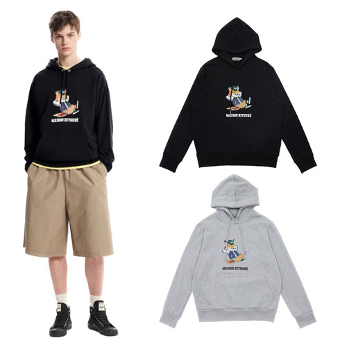 (국내배송) 메종키츠네 드레스드 폭스 후드 티셔츠 ~2Color~