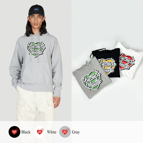 (국내배송, 당일출고) 휴먼메이드 하트 로고 후드 티셔츠 ~3Color~