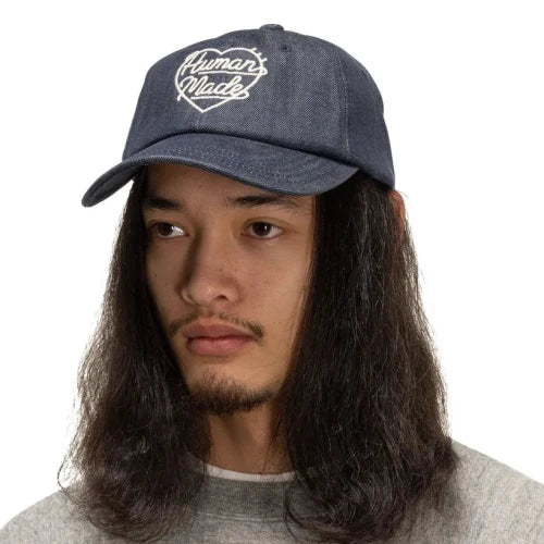 (국내배송) 휴먼메이드 하트로고 6 패널 데님 볼캡 ~2Color~